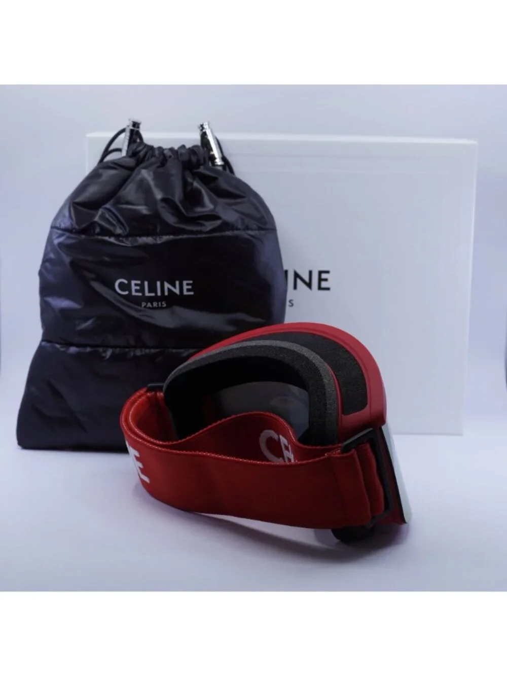 Celine CL40302U SKI MASK 67C Shield Sunglasses / Ski Mask - Red / Gold